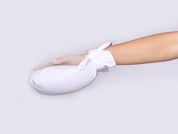 防抓手套防拔管約束手套病人防自傷透氣網面五指分離防粘連